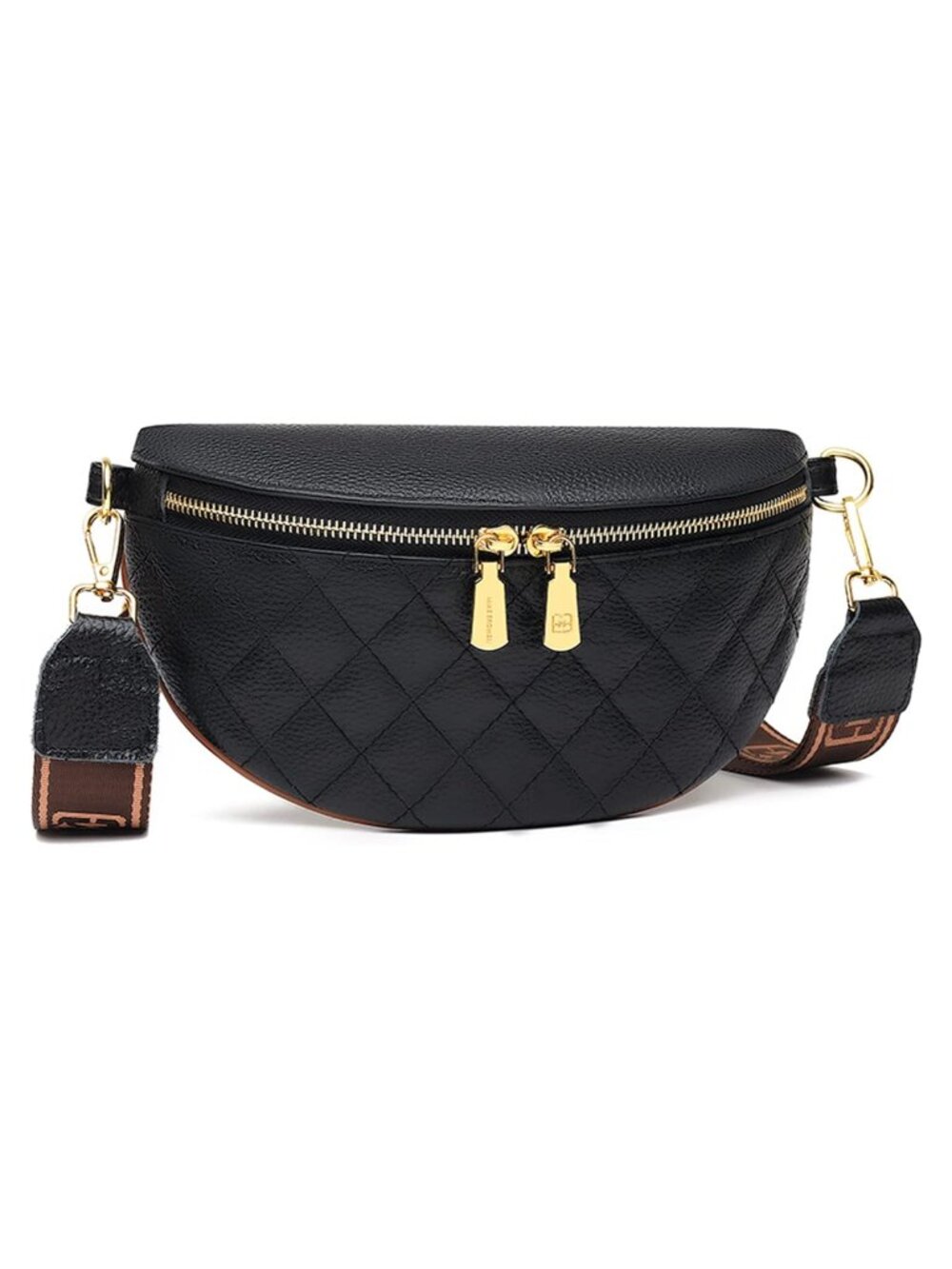 Genuine Leather Crossbody Bum Bag Anti-Theft Travel Fanny Pack